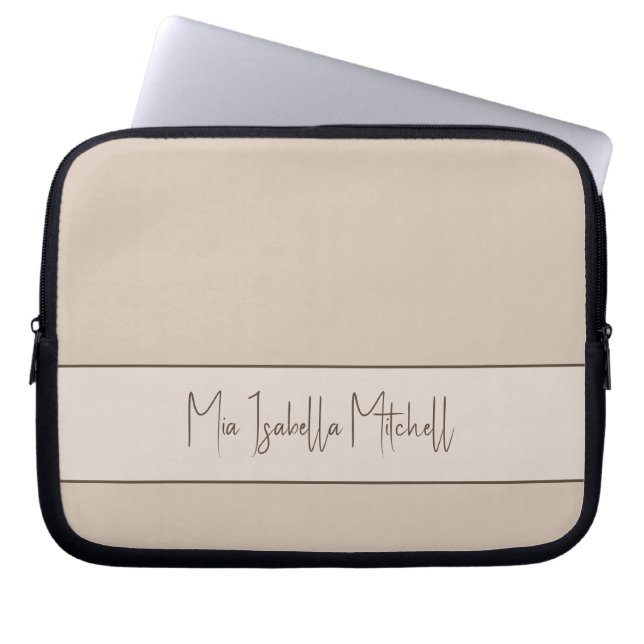 Trend Colour Soft Taupe Laptop Sleeve (Front)