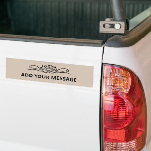 Trend Colour Soft Taupe Lineart Bumper Sticker