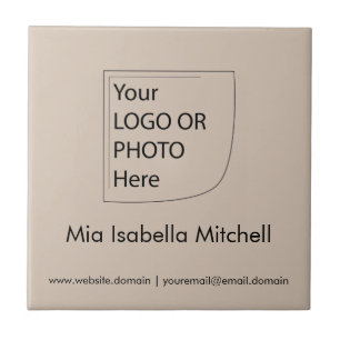 Trend Colour  Soft Taupe Logo - Ceramic Tile