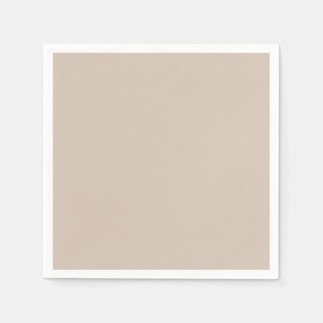 Trend Colour  Soft Taupe Minimalistic Paper Napkin (Front)
