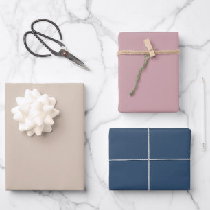 Trend Colour - Soft Taupe Mix Wrapping Paper Sheet