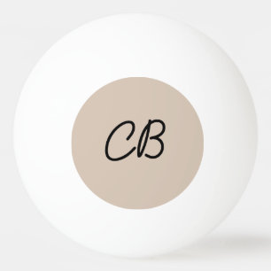 Trend Colour Soft Taupe Monogram Ping Pong Ball