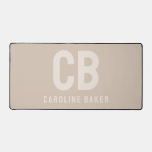 Trend Colour Soft Taupe Name Desk Mat