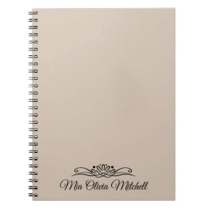 Trend Colour - Soft Taupe Name Notebook
