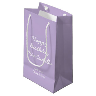 Trend Colour Soft Violet Custom Small Gift Bag