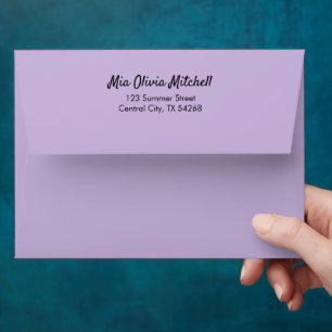 Trend Colour - Soft Violet Customisable Envelope
