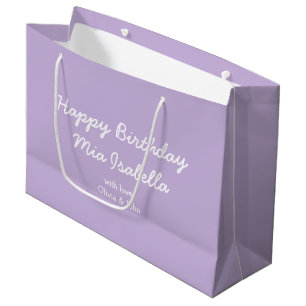 Trend Colour - Soft Violet Customisable Gift Bag