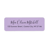 Trend Colour Soft Violet Elegant Address Labels