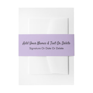 Trend Colour Soft Violet Invitation Belly Band