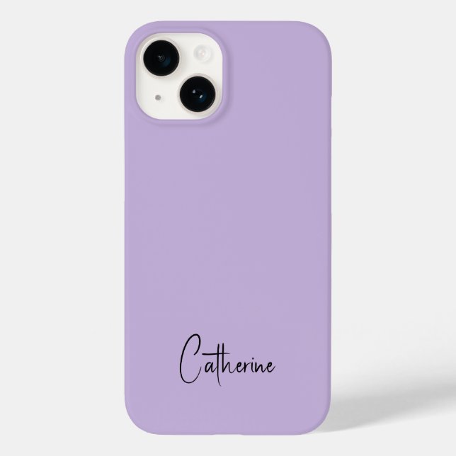 Trend Colour Soft Violet Minimalist Case-Mate iPhone Case (Back)