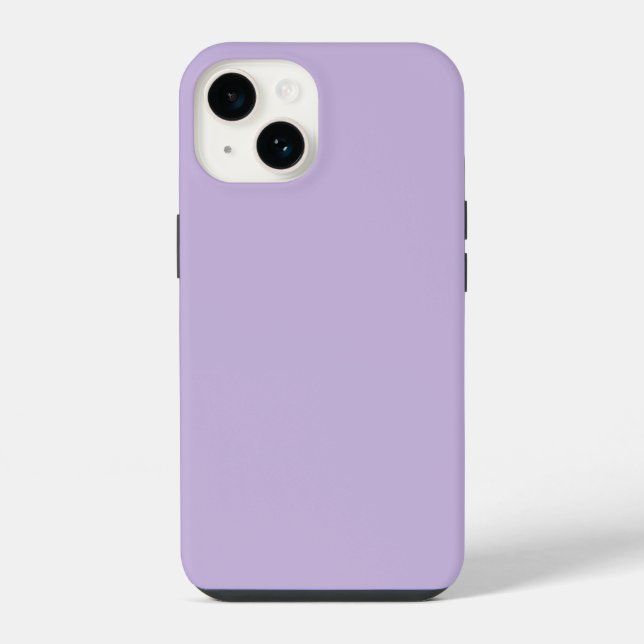 Trend Colour Soft Violet Minimalist iPhone Case (Back)