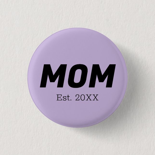 Trend Colour - Soft Violet Mum Button (Front)