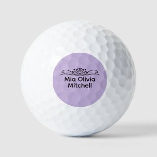 Trend Colour Soft Violet Name Golf Balls