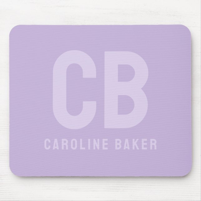 Trend Colour Soft Violet Name Mousepad (Front)