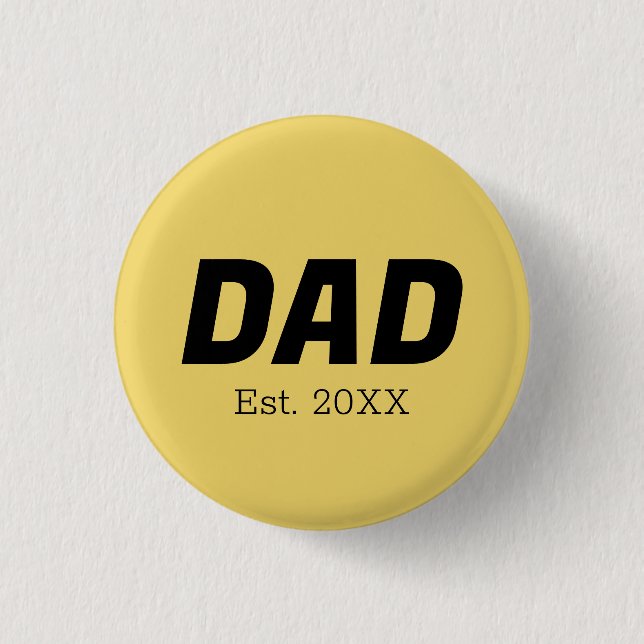 Trend Colour - Soft Yellow Dad Button (Front)