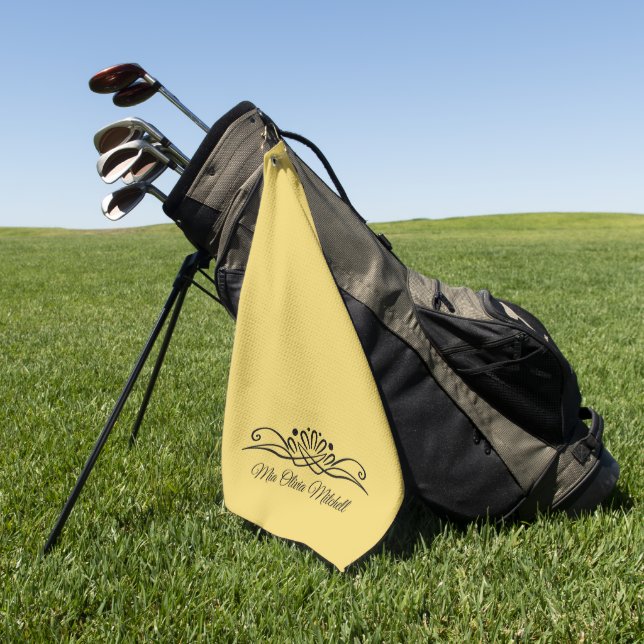 Trend Colour Soft Yellow Golf Towel (Green)