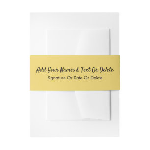 Trend Colour Soft Yellow Invitation Belly Band 