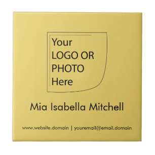 Trend Colour Soft Yellow Logo - Ceramic Tile