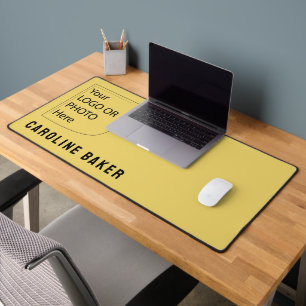 Trend Colour Soft Yellow Logo Desk Mat