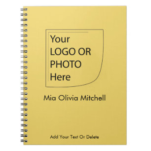 Trend Colour Soft Yellow - Logo/Photo Notebook