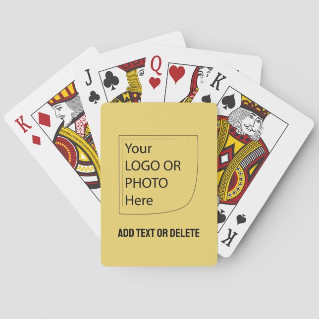 Trend Colour Soft Yellow Logo Playing Cards (Back)