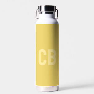 Trend Colour Soft Yellow Monogram Water Bottle