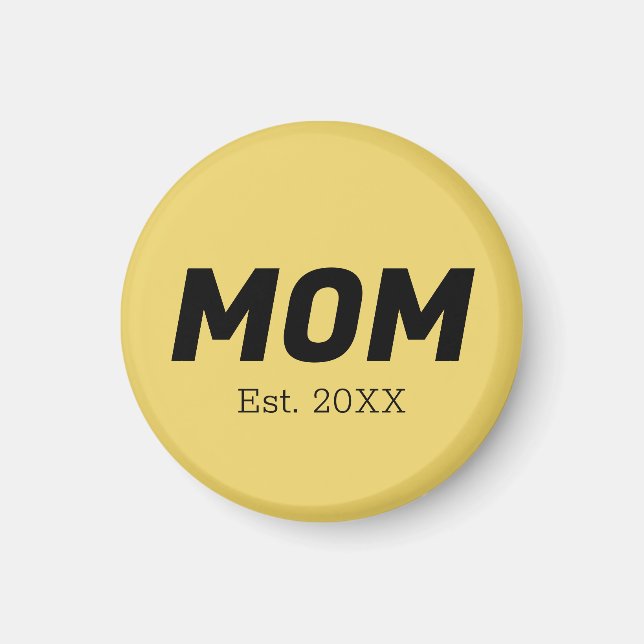 Trend Colour - Soft Yellow Mum Magnet (Front)