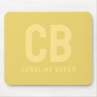 Trend Colour Soft Yellow Name Mousepad