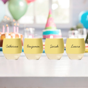 Trend Colour Soft Yellow Personalizable Glasses