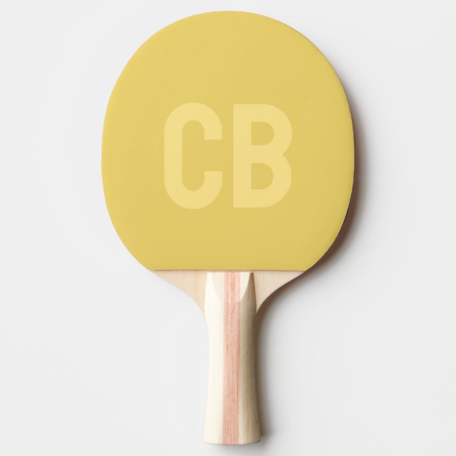 Trend Colour Soft Yellow Ping Pong Paddle (Front)