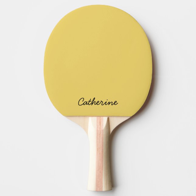 Trend Colour Soft Yellow Ping Pong Paddle (Front)