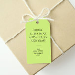 Trend Colour Spring Green Minimalist  Gift Tags<br><div class="desc">These elegant and solid spring green christmas gift tags are the perfect way to add a touch of style and sophistication to your holiday gifts. The font used is both elegant and modern. You can customise the entire text, and if you don't need it, you can easily delete it. These...</div>