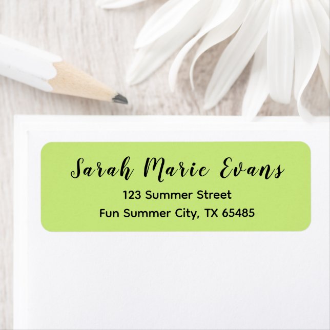 Trend Colour - Spring Green Return Address Labels (Insitu)