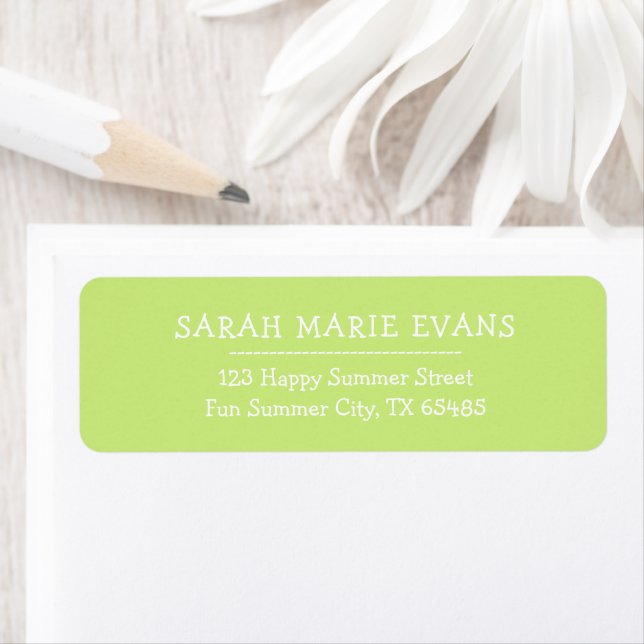 Trend Colour - Spring Green Return Address Labels (Insitu)