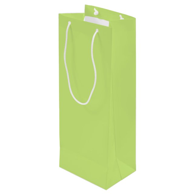 Trend Colour - Spring Green Wine Gift Bag (Back Angled)