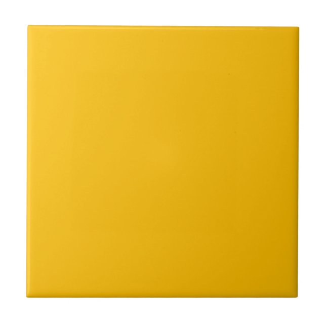 Trend Colour - Sunburst Yellow Deco Ceramic Tile (Front)