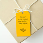 Trend Colour Sunburst Yellow Minimalist  Gift Tags<br><div class="desc">These playful, solid sunburst yellow, custom christmas gift tags are the perfect way to add a touch of style and sophistication to your holiday gifts. The font used is both elegant and modern. You can customise the entire text, and if you don't need it, you can easily delete it. These...</div>