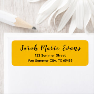 Trend Colour  Sunburst Yellow Return Address Label
