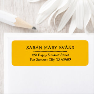 Trend Colour  Sunburst Yellow Return Address Label