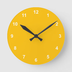 Trend Colour - Sunburst Yellow Round Clock Number