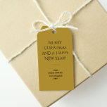 Trend Colour Sunny Olive Minimalist  Gift Tags<br><div class="desc">These elegant sunny olive gift tags are the perfect way to add a touch of style and sophistication to your holiday gifts. The font used is both elegant and modern. You can customise the entire text, and if you don't need it, you can easily delete it. These stylish and minimalist,...</div>