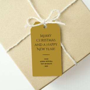 Trend Colour Sunny Olive Minimalist  Gift Tags