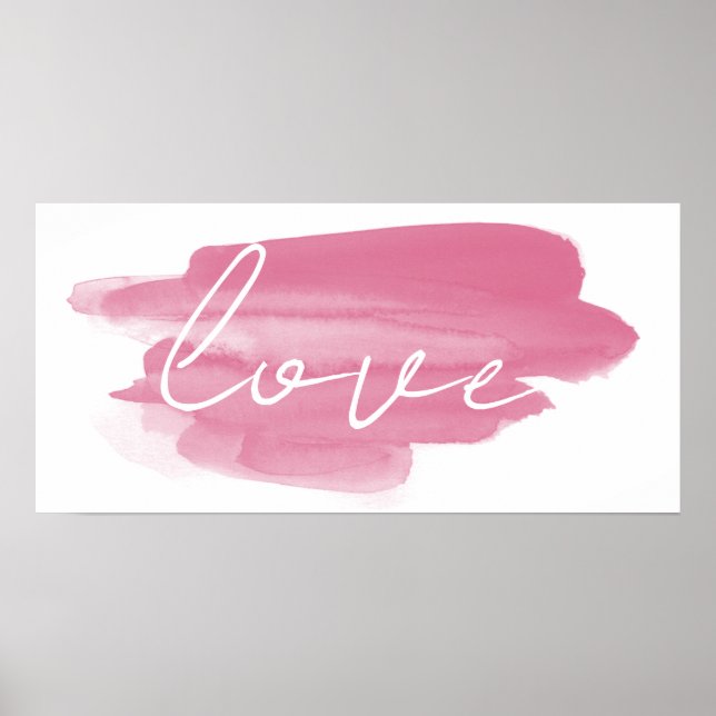 Trend Colour Viva Magenta Love Poster (Front)