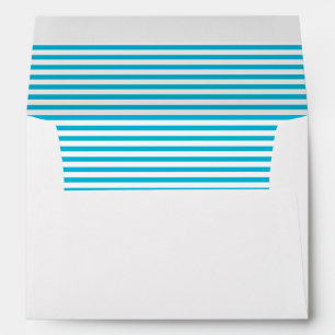 Trend Colour - Vivid Cyan - Small Stripes Envelope