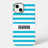 Trend Colour - Vivid Cyan Striped