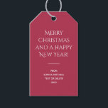 Trend Colour Warm Pink Christmas Gift Tags<br><div class="desc">Solid warm pink / magenta gift tag from our "Trendy Pink Christmas Colour Collection". You can customise the text, and if you don't need it, you can easily delete it. These stylish and minimal gift tags are perfect for your Christmas holiday gifting, and they're also nice for business purposes, such...</div>