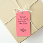 Trend Colour Watermelon Pink Minimalist  Gift Tags<br><div class="desc">These elegant,  solid watermelon pink,  custom christmas gift tags are the perfect way to add a touch of style and sophistication to your holiday gifts. The font used is both elegant and modern.
You can customise the entire text,  and if you don't need it,  you can easily delete it.</div>
