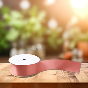 Trend Colours - Coral Sunset Colour - Solid Satin Ribbon