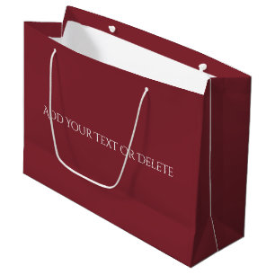 Trend Colours - Crimson Red Colour - Solid Large Gift Bag