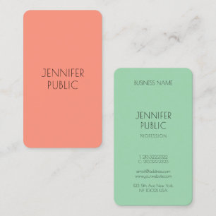 Trend Colours Custom Modern Template Elegant Business Card
